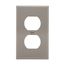 Duplex Receptacle Wallplate, Gray, Duplex Receptacle Cutout, Nylon, Single- Gang, Standard, 5132GY-BOX