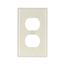 Standard Size Duplex Receptacle Wallplate, Light Almond, Power Outlet, Nylon, 1, Standard, 5132LA