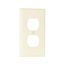 Standard Size Duplex Receptacle Wallplate, Light Almond, Power Outlet, Nylon, 1, Standard, 5132LA