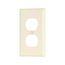 Standard Size Duplex Receptacle Wallplate, Light Almond, Power Outlet, Nylon, 1, Standard, 5132LA