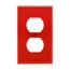 Duplex Receptacle Wallplate, Red, Duplex Receptacle Cutout, Nylon, Single- Gang, Standard, 5132RD-BOX