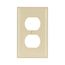 Standard Size Duplex Receptacle Wallplate, Ivory, Power Outlet, Nylon, 1, Standard, 5132V