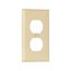 Standard Size Duplex Receptacle Wallplate, Ivory, Power Outlet, Nylon, 1, Standard, 5132V