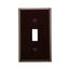 Toggle Wallplate, Brown, Toggle Cutout, Nylon, Single- Gang, Standard, Ed Box, 5134B-BOX