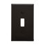 Toggle Wallplate, Black, Toggle Cutout, Nylon, Single- Gang, Standard, 5134BK-SP