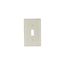 Standard Size Toggle Switch Wallplate, Light Almond, Toggle, Nylon, 1, Standard, 5134LA
