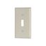 Standard Size Toggle Switch Wallplate, Light Almond, Toggle, Nylon, 1, Standard, 5134LA