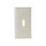 Standard Size Toggle Switch Wallplate, Light Almond, Toggle, Nylon, 1, Standard, 5134LA