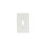 Standard Size Toggle Switch Wallplate, White, Toggle, Nylon, 1, Standard, 5134W
