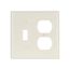 Combination Wallplate, Lt. Almond, Toggle, Duplex Receptacle Cutout, Nylon, 2- Gang, Standard, 5138LA
