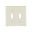 Toggle Wallplate, Lt. Almond, Toggle Cutout, Nylon, Two- Gang, Standard, 5139LA