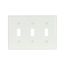 Toggle Wallplate, White, Toggle Cutout, Nylon, Three- Gang, Standard, Ed Box, 5141W-BOX