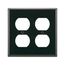 Duplex Receptacle Wallplate, Black, Duplex Receptacle Cutout, Nylon, Two- Gang, Standard, 5150BK