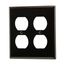 Duplex Receptacle Wallplate, Black, Duplex Receptacle Cutout, Nylon, Two- Gang, Standard, 5150BK