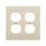 Duplex Receptacle Wallplate, Lt. Almond, Duplex Receptacle Cutout, Nylon, 2- Gang, Standard, 5150LA