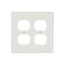 Duplex Receptacle Wallplate, White, Duplex Receptacle Cutout, Nylon, 2- Gang, Standard, Ed Box, 5150W-BOX