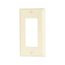Decorator / Gfci Wallplate, Almond, Decorator Cutout, Nylon, Single- Gang, Standard, 5151A