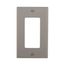 Decorator / Gfci Wallplate, Gray, Decorator Cutout, Nylon, Single- Gang, Standard, Ed Box, 5151GY-BOX