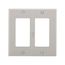 Decorator / Gfci Wallplate, Gray, Decorator Cutout, Nylon, Two- Gang, Standard, Ed Box, 5152GY-BOX