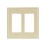 Decorator / Gfci Wallplate, Ivory, Decorator Cutout, Nylon, Two- Gang, Standard, Ed Box, 5152V-BOX