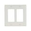 Decorator / Gfci Wallplate, White, Decorator Cutout, Nylon, Two- Gang, Standard, Ed Box, 5152W-BOX