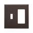 Combination Wallplate, Brown, Toggle, Decorator Cutout, Nylon, Two- Gang, Standard, Ed Box, 5153B-BOX