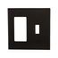 Combination Wallplate, Black, Toggle, Decorator Cutout, Nylon, Two- Gang, Standard, 5153BK