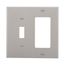 Combination Wallplate, Gray, Toggle, Decorator Cutout, Nylon, Two- Gang, Standard, Ed Box, 5153GY-BOX