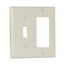 Combination Wallplate, Lt. Almond, Toggle, Decorator Cutout, Nylon, Two- Gang, Standard, 5153LA
