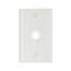 Telephone And Coaxial Wallplate, White, 0.625" Hole Cutout, Nylon, Single-Gang, 5159W-BOX