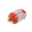 Straight Blade Plug, Lighted/Power Indicating, #18-12 Awg 15A, 125V, Orange,2-Pole 3-Wire, 515PLTRN-F