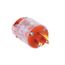Straight Blade Plug, Lighted/Power Indicating, #18-12 Awg 15A, 125V, Orange,2-Pole 3-Wire, 515PLTRN-F