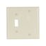 Combination Wallplate, Almond, Toggle, Blank Cutout, Nylon, Two- Gang, Standard, 5171A