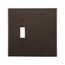 Combination Wallplate, Brown, Toggle, Blank Cutout, Nylon, Two- Gang, Standard, Ed Box, 5171B-BOX