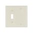 Combination Wallplate, Lt. Almond, Toggle, Blank Cutout, Nylon, Two- Gang, Standard, 5171LA