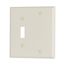 Combination Wallplate, Lt. Almond, Toggle, Blank Cutout, Nylon, Two- Gang, Standard, 5171LA