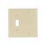 Combination Wallplate, Ivory, Toggle, Blank Cutout, Nylon, Two- Gang, Standard, Ed Box, 5171V-BOX