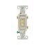 Toggle Switch, 15A, Wall, 120V, Side Wire, Screw, Ivory, Three-Way, 5223-7V-BU