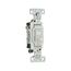 Toggle Switch, 15A, Residential, Wall, 120V, Side Wire, Screw, White, Three-Way, 5223-7W-BU