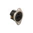 Arrow Hart Flanged Outlet, #14 Awg, 15A, Industrial, 125V, Side Wire, Steel, Brass, 5246