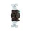 Arrow Hart Industrial Single Receptacle, #14-10 Awg 15A 125V, Brown, High-Impact Nylon Face, 5261B
