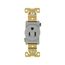 Arrow Hart Industrial Single Receptacle, #14-10 Awg 15A 125V, Gray, High-Impact Nylon Face, 5261GY