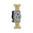 Arrow Hart Industrial Single Receptacle, #14-10 Awg 15A 125V, Gray, High-Impact Nylon Face, 5261GY