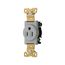 Arrow Hart Industrial Single Receptacle, #14-10 Awg 15A 125V, Gray, High-Impact Nylon Face, 5261GY