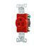 Arrow Hart Industrial Single Receptacle, #14-10 Awg 15A 125V, Red, High-Impact Nylon Face, 5261RD