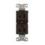 Arrow Hart Heavy-Duty Industrial Duplex Receptacle, #14-10 Awg 15A 125V, Brown Face, Duplex, 5262B