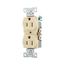 Arrow Hart Heavy-Duty Industrial Duplex Receptacle, #14-10 Awg 15A 125V, Ivory Face, Duplex, 5262V