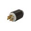 Arrow Hart Auto Grip Straight Blade Plug, #18-12 Awg, 15A, 125V, Black & White, 2-Pole 3-Wire, 5266N