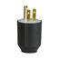 Arrow Hart Auto Grip Straight Blade Plug, #18-12 Awg 15A, 125V, BackWire, 5-15P, 2-Pole 3-Wire, 5266NHG