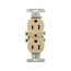 Residential Grade Duplex Receptacle, #10 Awg, 15A, Flush, 125V, Side Wire, Ivory, Duplex, 5270V-BU